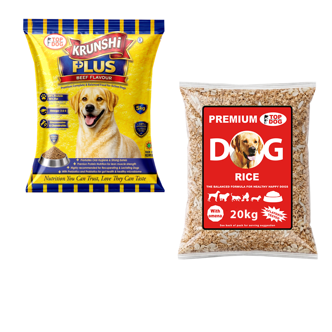 The Diamond Package-Top Dog Rice 20kg & Krunshi Economy 5kg